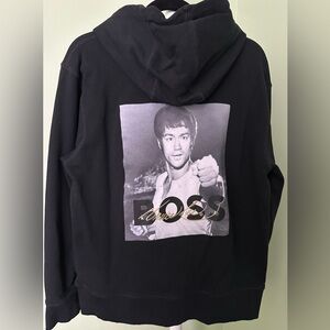 Hugo Boss Bruce Lee Hoodie Size L with Embroidered Bruce Lee EC